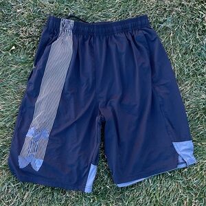 Under Armour Athletic Workout Powerlifting Loose Basketball Drawstring Shorts UA